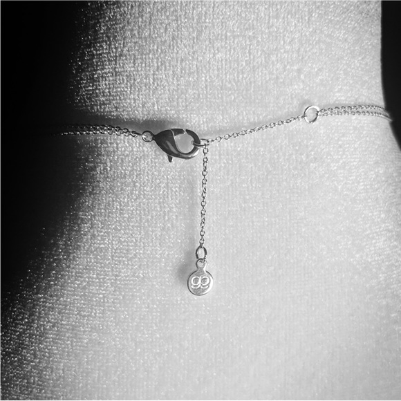 Gorjana Women's Double Strand Pendant Necklace Silver Tone Chain Lobster Closure - Picture 5 of 5